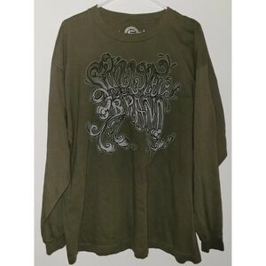 Vintage Sinister Long Sleeve Shirt Men's Size XXL Olive Green Made In USA 2XL